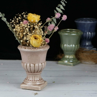 花盆 尾單北歐陶瓷花盆羅馬杯做舊復古浮雕創意綠蘿蘭花盆栽盆