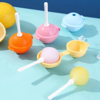 Dessert Mini Lollipop Ice Cream Ball Maker Ice Popsicle Mold Ice Hockey Mold Baby Fruit Shake For Whiskey Chocolate