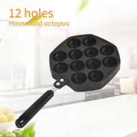 12 Holes Household Takoyaki Maker Octopus Balls Grill Pan Baking Tool Machine