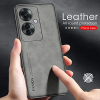 Luxury Lambskin Leather Case For Oppo Reno11 F 5G TPU Soft Bumper Protect Fundas Opo Reno11F Reno 11F 11 F F11 2024 CPH2603 6.7"