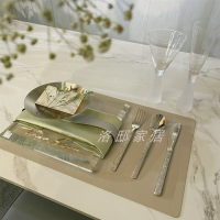 樣板間歐式灰色系列透明餐盤餐具別墅酒店餐廳桌面擺臺刀叉勺組合