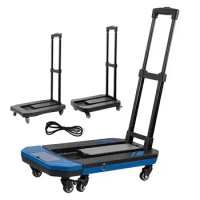 Extendable Platform Lightweight Portable Flatbed 6 Wheels Dolly Folding Shopping Luggage Transport Hand Trolley Cart Truck