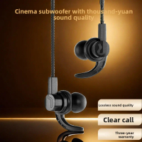 High quality wired headset with in-line control, Tpyec noise cancellation, gaming, no latency, round