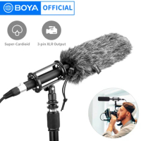 BOYA BY-BM6060 Professional Shotgun Microphone Super-Cardioid Condenser Mic for Filming Canon Nikon Sony Video DSLR Camcorder