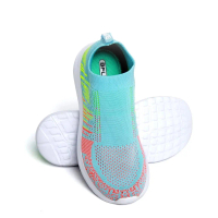 BFLY Sepatu Snekears Slip On Wanita Casual Running Sporty Knit FLYING Baby Blue White Original Premi