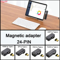Metal Magnetic USB Type C Adapter to USB 3.1/HDMI-compatible/DP/VGA/mDP/RJ45 4K/8k 60Hz Vedio Converter for Laptop Phone Macbook