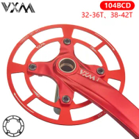 Bicycle Crankset Protective Cover Crank Chain Wheel Ring Guard Protector Sprocket Ring 104BCD 32 34 36 38 40 42T