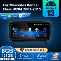 Car Multimedia Player For Mercedes Benz C Class W204 2007-2015 NTG IPS 1920*720P 8+128GB BT WIFI CarPlay Radio 4G LTE GPS