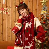 聖誕節禮物圍巾韓系氛圍感送女朋友冬季保暖2022新款高級感高中生