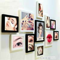韓式半永久海報眉眼唇美容院背景裝飾畫相框掛畫紋繡美甲照片牆 夏沐生活