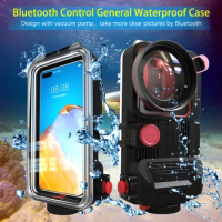 40/130fit Bluetooth Control Universal Waterproof Phone Case for iPhone 13 14 Xiaomi Huawei Samsung Swimming Diving Mobile Cover