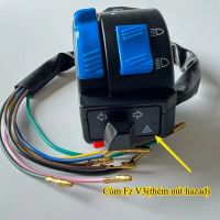 Cùm công tắc Fz V3 thêm chức năng Hazad Thông số kích thước & cách sử dụng:Gắn như zin cho xe Excite