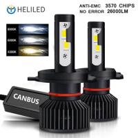 H4 LED 4300K H7 LED Canbus 26000LM High Power Headlight H1 H3 H8 H9 H11 9005 9006 Hb3 9004 9012 Led Bulb Turbo Lamp For 12V Car