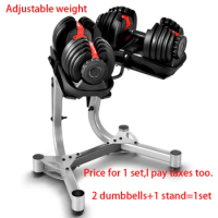 MIYAUP-Adjustable Dumbbell Set, Classic Style, New Pattern, 10- 90 lbs, 40kg
