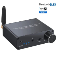 192k Bluetooth-compatible DAC Converter with Headphone Amp Digital To Analog Converter 3.5mm Audio Adapter Support AAC HomeAudio