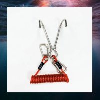 【法拉米拉】潛水不銹鋼雙流鉤失手工具繩(潛水 彈簧 失手工具繩)