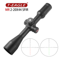 T-EAGLE Optics MR 2-20X44SFIR Hunting Spotting Tactical Riflescope 30mm Tube Red Green Illumination Airgun Airsoft