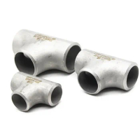 Equal Outer Diameter 32/34/38/42/45/48/51/57/60mm Thickness 3mm 304 Stainless Steel Tee 3 Way Welded Pipe Fitting Water gas Oil