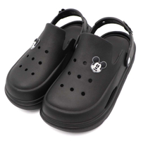 DISNEY MICKEY 台灣限定 拖鞋 涼鞋 厚底 男女鞋 米奇 黑 R9940 (D123483)