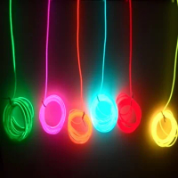 2m/3m/5M 3V Flexible Neon Light Glow EL Wire Rope tape Cable Strip LED Neon Lights Shoes Clothing Car decorative ribbon lamp