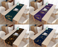 ผ้าปูโต๊ะยาวผ้าลินินผ้าปูโต๊ะเทศกาลดวงจันทร์ผ้าปูโต๊ะตกแต่งผ้าเช็ดฝุ่น