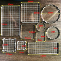 1000pcs High Transparency Acrylic Block for DIY Transparent Seal Stamp Block for DIY Scrapbooking Clear Photo Album Decorative