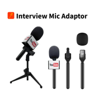 Interview mic adapter Microphone handheld adopter Mic Handle Adoptor cold shoe clip mini clip for DJI MIC 2/Boya Link/MOMA Lark