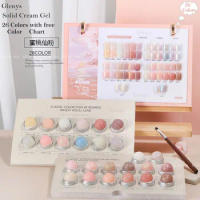 Glenys 26 color peach fairy powder solid gel semi permanent full cover cream painting gel color painting nail soaking gel set