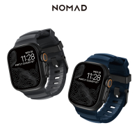 美國NOMAD Apple Watch專用硬悍FKM橡膠錶帶 風暴灰/大西洋藍/ 49/46/45/44mm