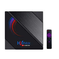 H96 Max H616 TV Box Android 10.0 64GB ROM Android Allwinner H616 Quad-Core with Dual HD 6K Intelligent TV Box UK Plug