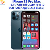 Original iPhone 12 Pro Max [95% New] 5G 6.7" 128G/256GB ROM RAM 6GB Unlocked iPhone12ProMax OLED Face ID NFC