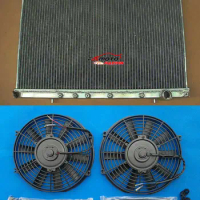 42MM Aluminum Radiator + Fan Cooling For Mitsubishi Lancer EVO 1 2 3