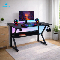 Bàn gaming, bàn máy tính Nội thất 5C-Model 1 Ethan Fivespots có kệ lửng kèm phụ kiện giá đựng cốc và