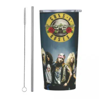 G-Guns N Roses Rock Band Tumbler Music Cold Drink Water Bottle Keep Heat Stainless Steel Coffee Mug Custom Travelist Car Mugs