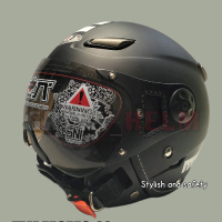 Helm jpn momo kaca pilot warna hitam dop