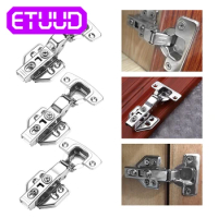 4Pcs C Series Hinge Stainless Steel Door Hydraulic Hinges Damper Buffer Soft Close For Cabinet Cupboard Furniture Hardware tools