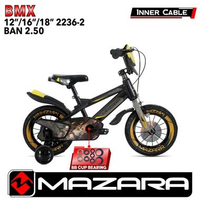 Sepeda BMX Anak Laki Mazara MZ2236-2 Kabel Rem Dalam 12x2.50 Inch Untuk 2-4 Tahun