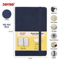 A6 NOTEBOOK BUKU TULIS CATATAN DIARY AGENDA JOYKO SOFT COVER NB 662 - BIRU