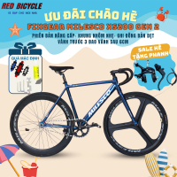 Xe Đạp Fixgear MILESCO XS200 GEN 2 Bản Nâng Cấp và XS100 Khung Nhôm - Đùi Đĩa 48T Tặng Phanh Phụ
