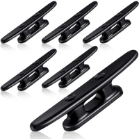 6 Pcs Black Boat Cleat Kayak Cleats Boat Dock Cleats Kayak Canoe Cleat 4 Inch Nylon Cleats for Boat Mooring
