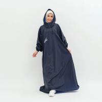 Jas Hujan Wanita Muslimah Gamis Anti Rembes Anti Angin Premium Jas Lagi Hujan Bahan PVC Super Premiu