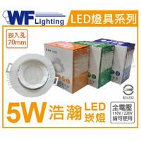 舞光 LED 5W 4000K 自然光 全電壓 白殼 可調角度 7cm 浩瀚崁燈 _ WF430933