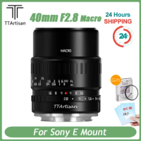 TTArtisan 40mm f2.8 1:1 APS-C Macro Lens MF For Camera Sony E Mount A7 A7R A7S A7S A7II A7RII A7RIll A7Ill A7RIV A9II NEX-5T