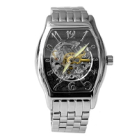 范倫鐵諾Valentino自動上鍊機械腕錶 經典酒桶不鏽鋼手錶 背板鏤空設計 柒彩年代 【NE1398】原廠