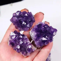 Amethyst Cluster Quartz Crystal Rough Stone Geode Natural Specimen Mineral Healing Decoration Ornament Purple Fengshui Ore Home