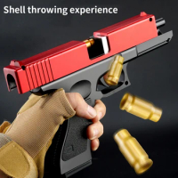 Shell Throwing Soft Bullet Airsoft Pistol Toy EVA Children Toy Gun Outdoor Combat Weapon Eat Chicken Pellet Gun Toy For Boy