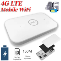 4G LTE Mobile WiFi Router 150Mbps Portable WiFi Hotspot with Sim Card Slot Wireless Internet Router for Home Office Car Travel