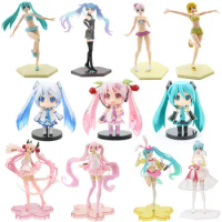 NEW Anime Miku Pink Sakura Hatsune Miku Doll Toy PVC Action Figure Model Cosplay Props Girl Collection Figurine Gifts