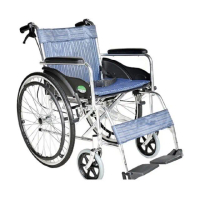 【海夫健康生活館】D*頤辰億 機械式輪椅 未滅菌 頤辰24吋輪椅 鋁合金/雙剎車/B款(YC-1000)