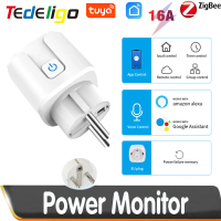 Zigbee Smart Socket Eu 16A Power Monitor Tuya App Smart